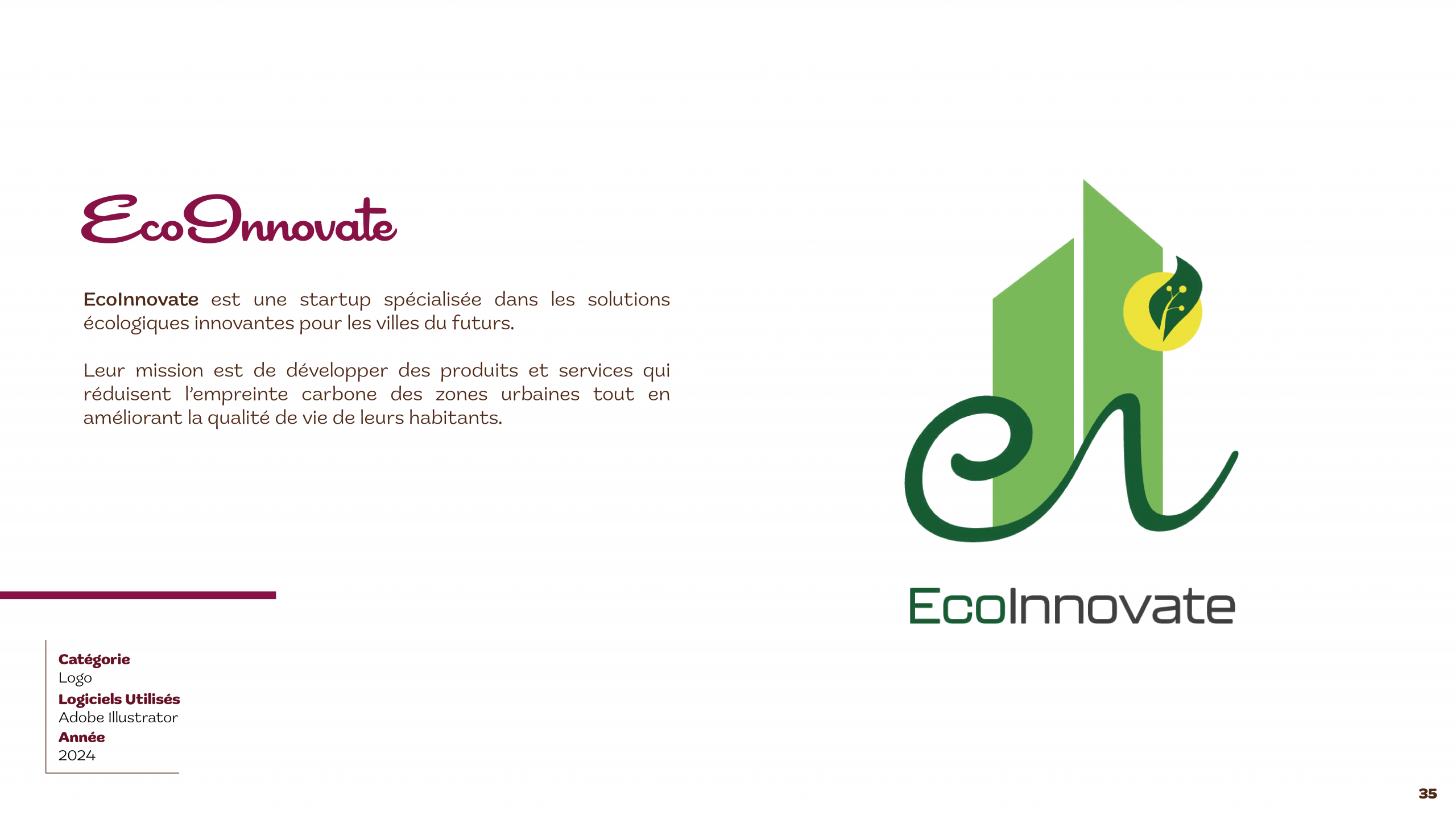 Design logo éco vert