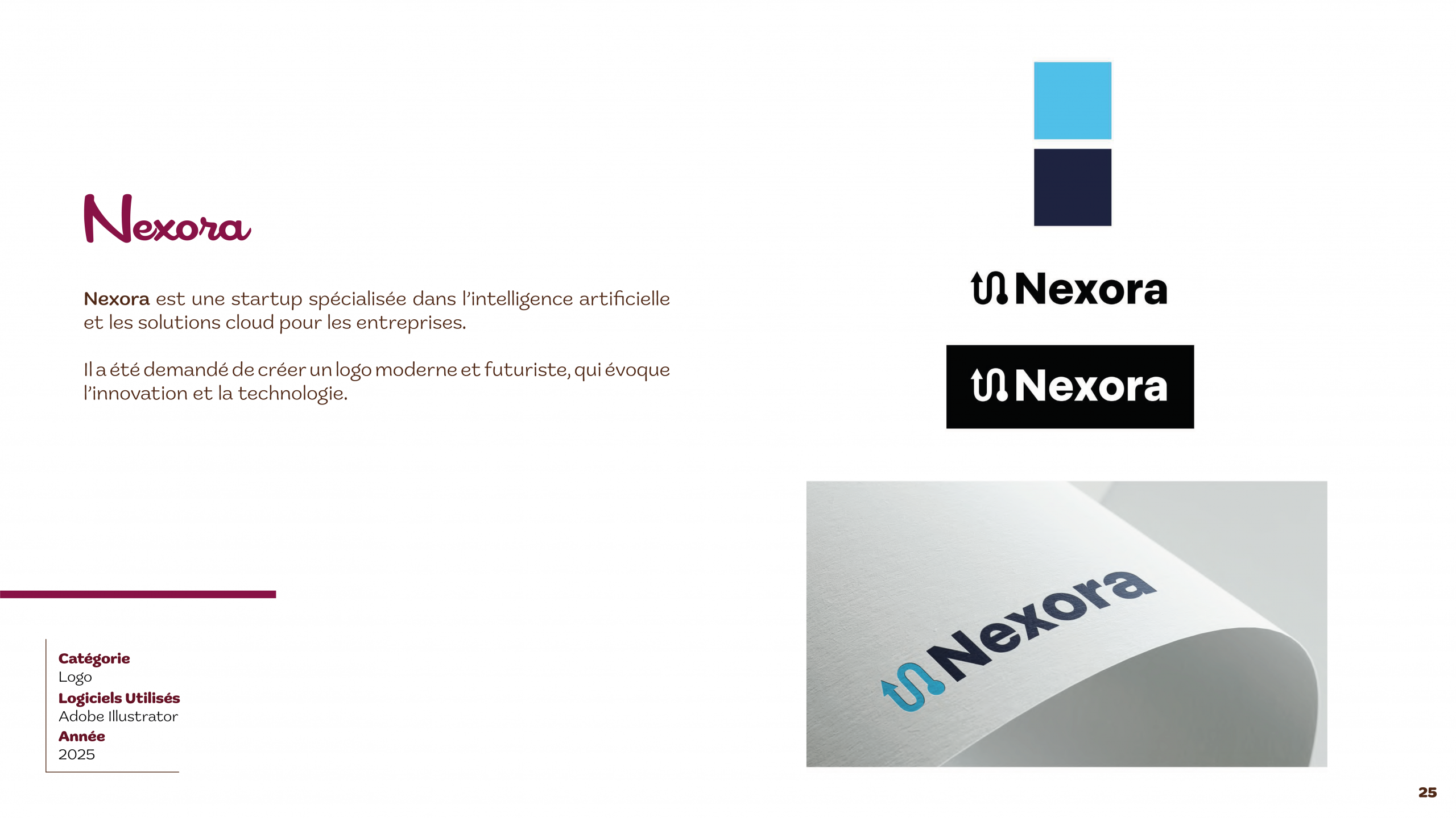 Logo nexora graphiste