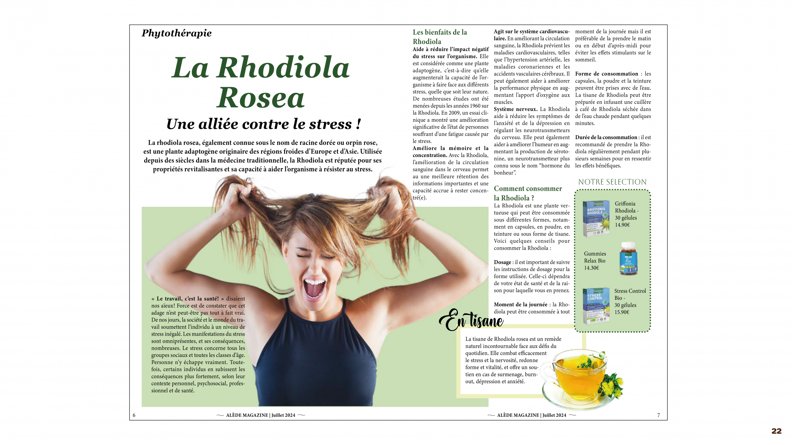 Article magazine sur la phytothérapie