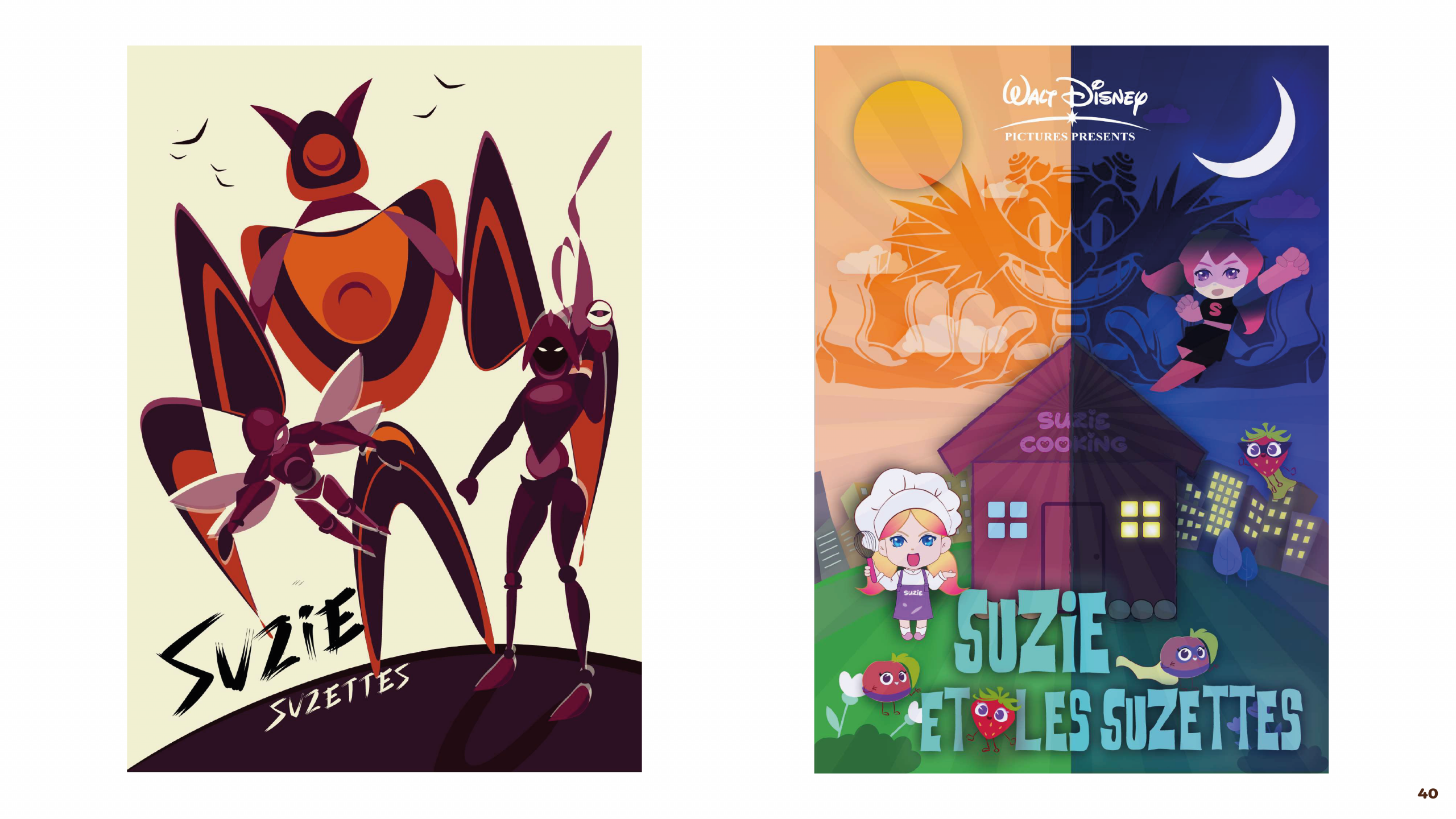 Affiche flat design graphiste